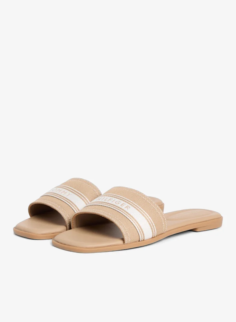 TOMMY HILFIGER  Canvas Denim Webbing Strap Mules for Women | Best Price UAE